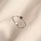 Petite Ruby Crystal Promise Ring