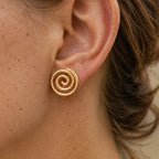 Radiant Spiral Stud Earrings