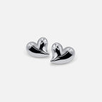 Classic Silver Heart Studs