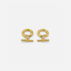 Elegant T Bar Gold Hoops