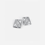Timeless Silver Cube Statement Studs