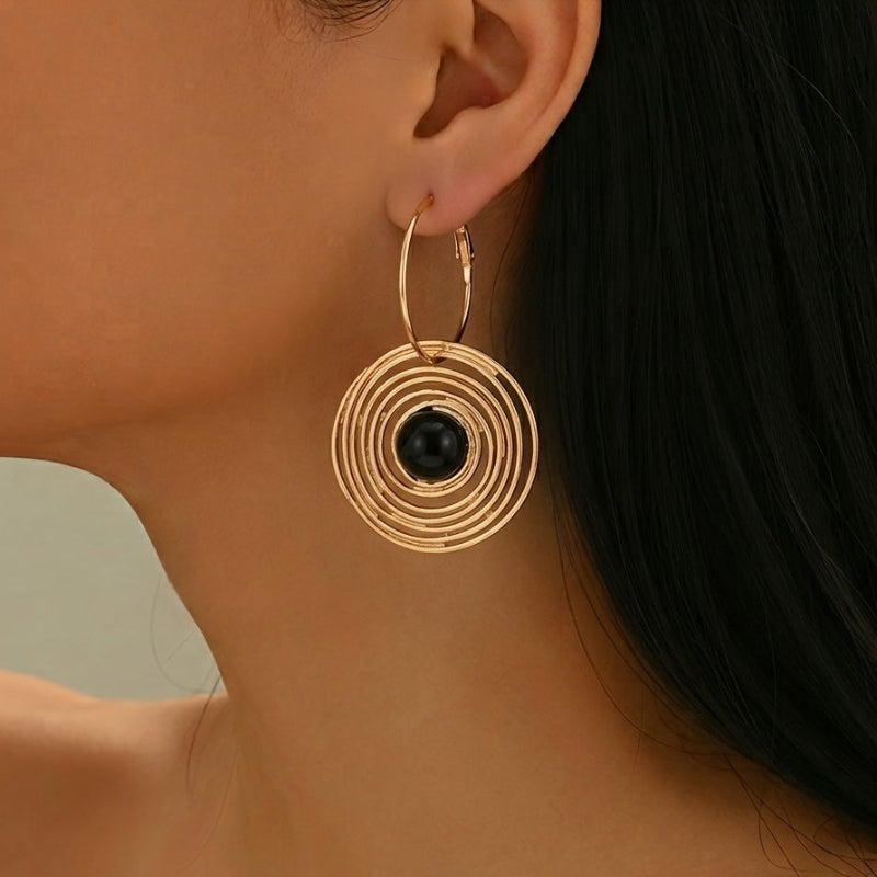 Timeless Spiral Circle Earrings