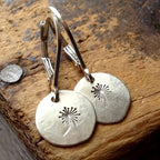Retro Creative Round Geometric Dandelion Earrings
