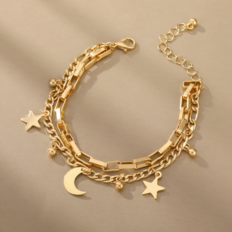Luxe Star Moon Bracelet