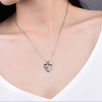 Infinity Charm Paw Heart Necklace