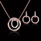 Elegant Mobius Pendant Set