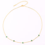 Emerald Spark Charm Necklace