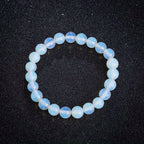 Minimalist Glowing Moonstone Bead Bracelet