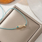Minimalist Gold Fish Cord Anklet