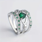 Heart Claddagh Ring Set