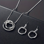 Elegant Mobius Pendant Set