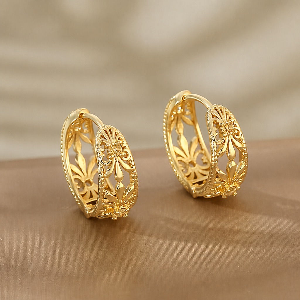 Vintage Copper Hoop Earrings