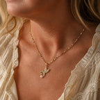 Pearl Hummingbird Pendant Necklace