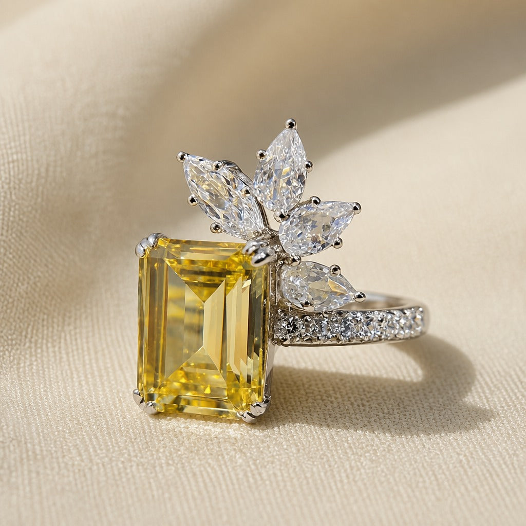 Ethereal Yellow Stone Ring
