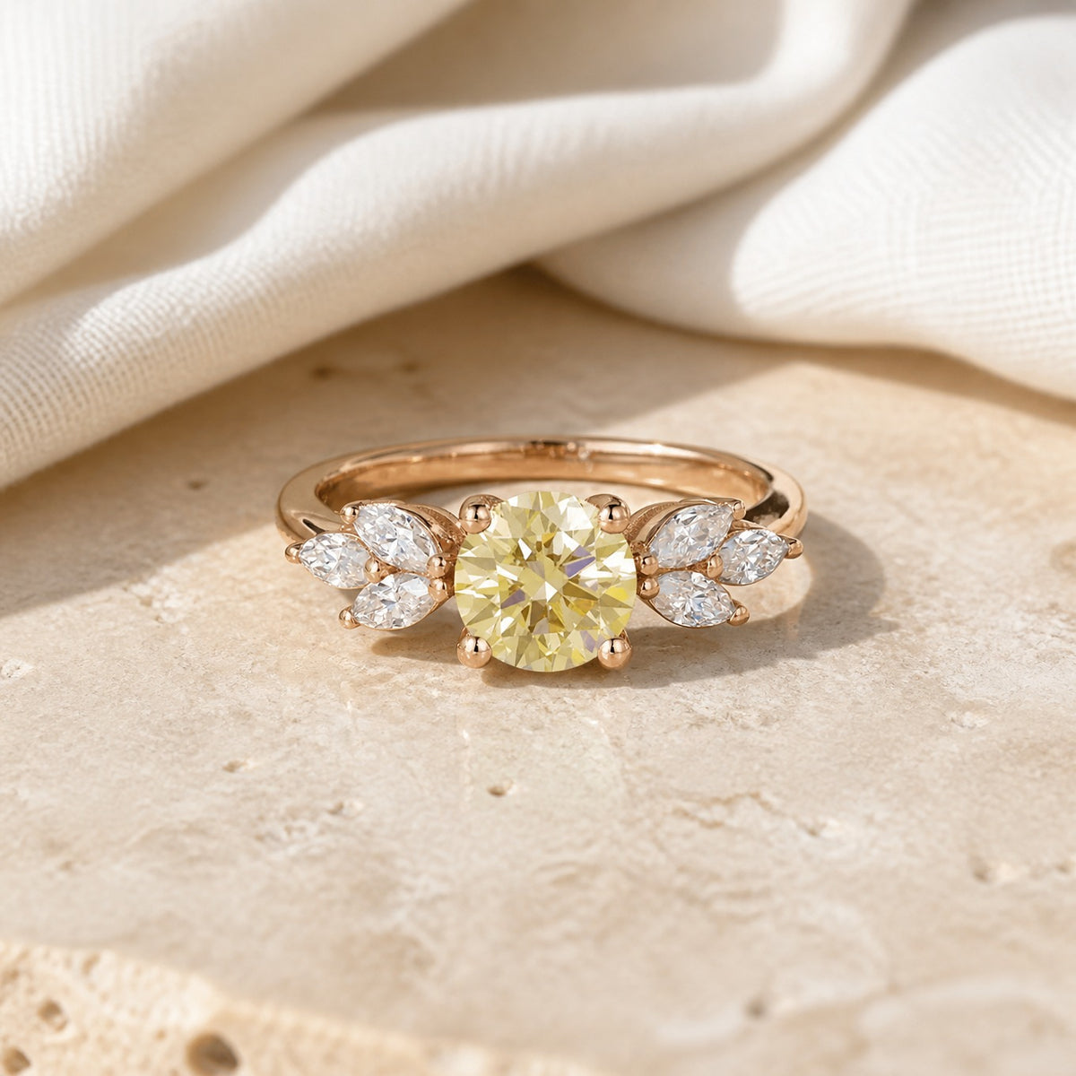 Timeless Golden Marquise Ring
