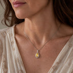 Graceful Yellow Teardrop Necklace