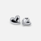 Classic Silver Heart Studs