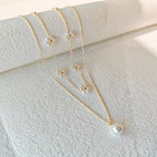 Pearl Flower Layered Necklace