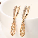 Majestic Sculpted Grid Accent Dangles