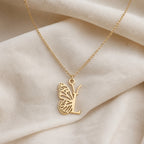 Butterfly Initial Letter Pendant Necklace
