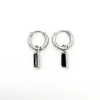 Gleaming Rectangle Drop Gem Earrings