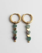 Triple Heart Earrings