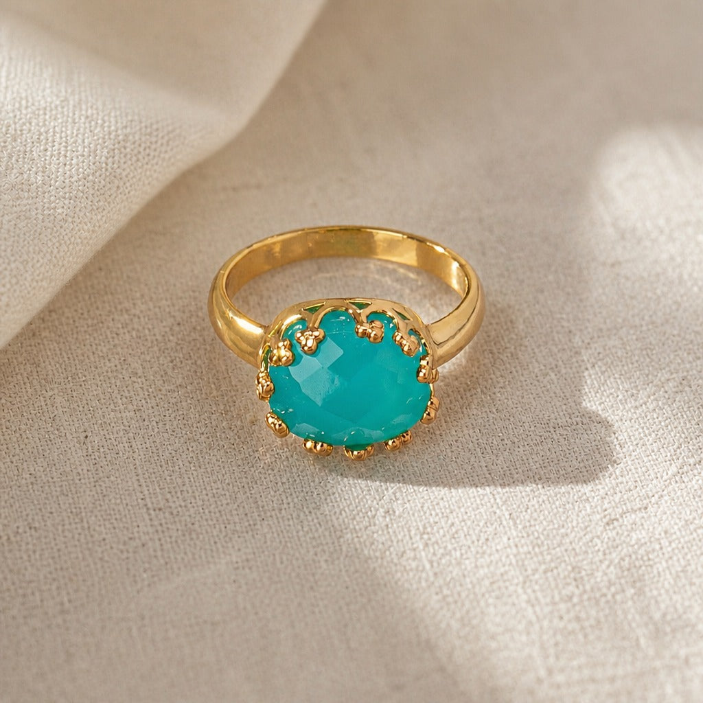 Turquoise Oval Solitaire Ring