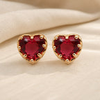 Heart Halo Stud Earrings