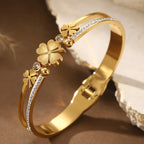 Exquisite Clover Gold  Bangle