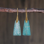 Boho Geometric Stone Drop Earrings