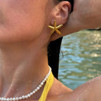 Graceful Gold Starfish Earrings