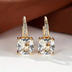 Mystic Sapphire Stone Hoop Earrings