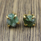 Irregular Mineral Four Claw Stud Earrings
