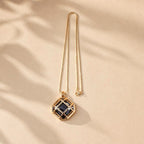 Sophisticated Crystal Charm Necklace