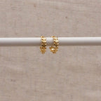 Gold Laurel Huggie Hoops