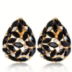 Emerald Teardrop Crystal Earrings