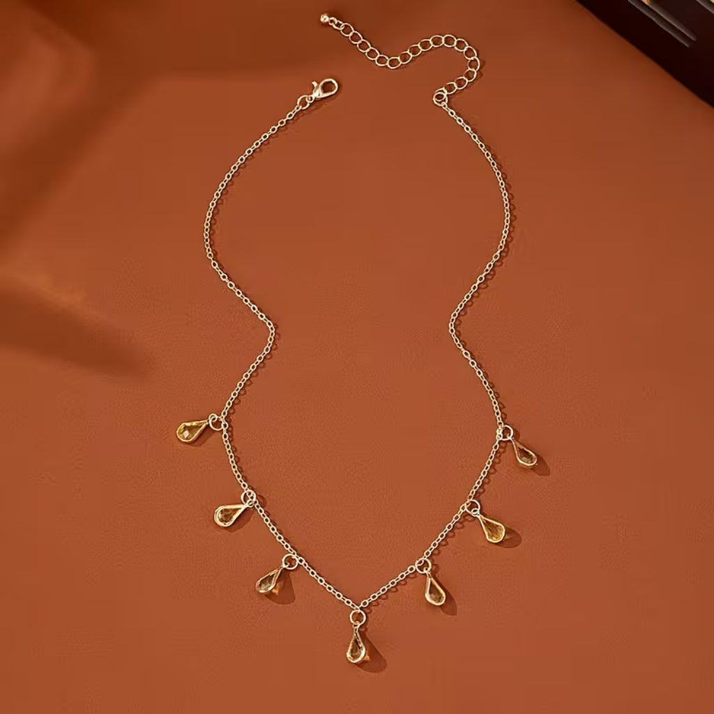 Timeless Gold Teardrop Necklace