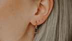 Gleaming Rectangle Drop Gem Earrings