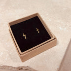 Lightning Bolt Micro Hoops