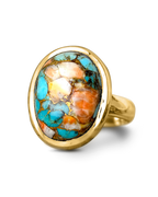 Oyster Turquoise Gold Ring