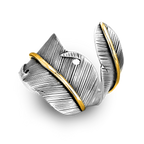 Boho Feather Silver Ring
