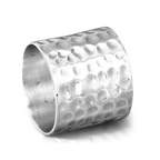 Hammered Wide Band Ring