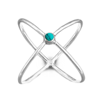 Criss Cross Turquoise Ring