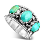 Three Stone Turquoise Ring