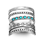 Silver Southwestern Turquoise Ring
