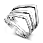 Triple Chevron Boho Ring