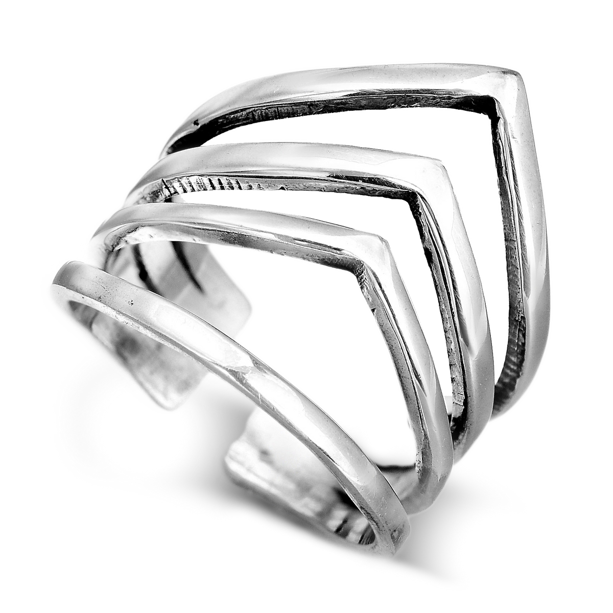 Triple Chevron Boho Ring