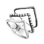 Triple Chevron Boho Ring