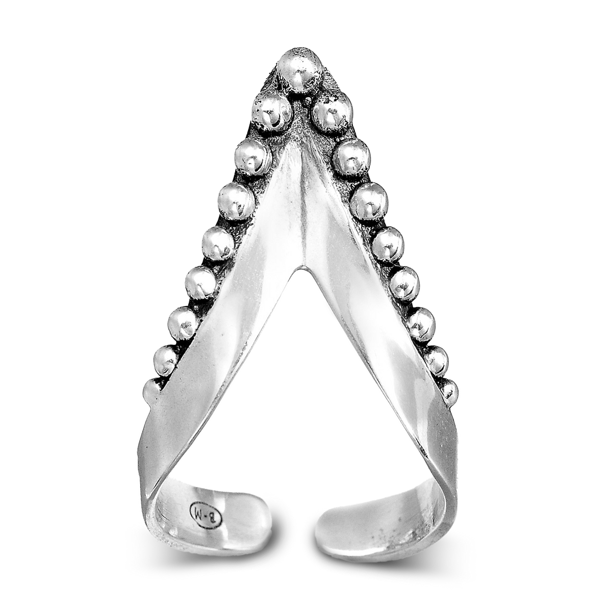 Full Finger Chevron Thumb Ring