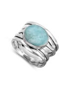 Chunky Aquamarine Wrap Ring
